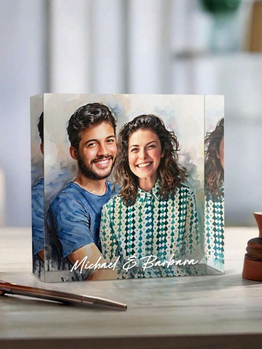 Customized Acrylic Photo Block/Plaque, Print Your Photo/Image, Any Photo Printing, Personalized Photo Block, Photo Plaque - Multicolor - View 1