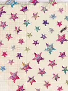 1片非隨機閃亮星星3d貼紙 - 粉色 - 查看 7