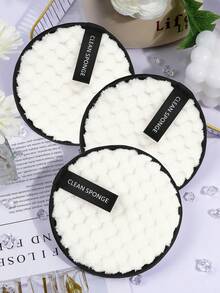 MAANGE 3 Stücke Make-up Entferner Pads, Sanfte & Hautfreundliche Reinigungstücher, Reinigungswerkzeuge, praktisch für die Reise - Weiss - Übersicht 8