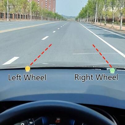 2pcs Of Luminous Wheel Positioning Balls, Car Positioning Stickers, Glowing Tools For Assisting Drivers In Locating Car Wheels, Parking Aids For Novice Drivers, Guiding Marker Balls, And Wheel Position Calibration Stickers