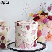 1个/3个/6个装 最佳妈妈金色粉色亚克力蛋糕装饰牌，母亲节派对用品 - 多色 - 查看 12