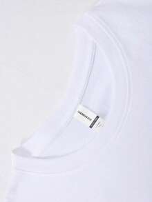 Disney Cars,Lightning McQueen,McQueen 95,Graphic Tee,Oversized T-Shirt,Beige T-Shirt,Crew Neck,Women's Top,Casual Wear,Spring Summer,Disney Co-Branded,Cartoon Print - 白色 - 查看 3