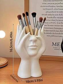 Organizador de escritorio multifuncional y creativo con forma de Body humano, portaplumas, soporte para brochas de maquillaje, artículo decorativo, organizador de escritorio de tocador, elegante y creativo decoración para portaplumas - Portalápices - Ver 6