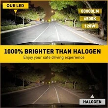 DrViAion 2pcs H7 LED Headlight Bulb Mini Wireless 80000LM 6000K CSP For Car Headlamp Auto Diode Lamps H7 Turbo Led 12V Automobile - A - View 5