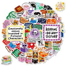 56pcs Book Reading Text DIY Creative Graffiti Stickers, Tablets, Computers, Laptops, Phone Cases, Guitars, Desktops, Water Bottles, Suitcases, Skis, Decorative Art Stickers, Hand Account Decorative Stickers - Multicolor - View 7