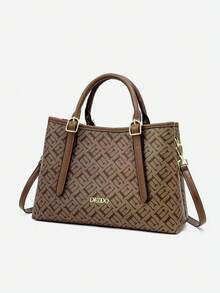 Dedoo Fashionable Multi-Compartment Large Capacity Charm Handbag & Shoulder Bag - Multicolor - View 8