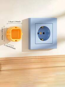 符合欧盟标准的防电击儿童安全插头保护套，可爱猫头鹰造型，耐用塑料材质，直接插入式电源插座保护器（无需接线） - 彩色 - 查看 3