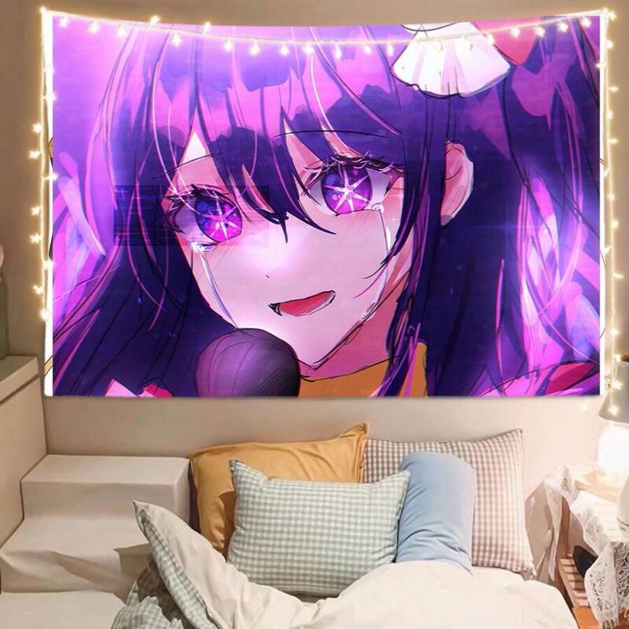 Oshi No Ko Ruby Hoshino Tapestry Anime Aesthetic Wall Art For Teen Girl Room - 白色 - 查看 1