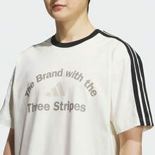 Adidas Áo thun nam tay ngắn GFX TEE2, kiểu dệt kim không cổ TKF2478 - trắng - Xem 5