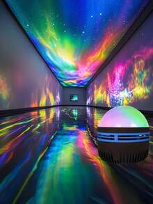1 USB Aurora Borealis Projector Light Creates Magical Milky Way & Starry Sky For Any Room. Remote Control For Multi-Color Light Shows. Ideal For Bedroom, Living Room, Home Theater, Parties. Perfect Decorative & Atmosphere Light, Great Gift. - Multi-color light - View 5