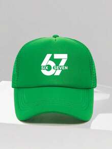 1顶时尚海绵帽 67印花成人卡车司机帽棒球帽钓鱼帽趣味礼物帽男女春夏款 - 彩色 - 查看 1