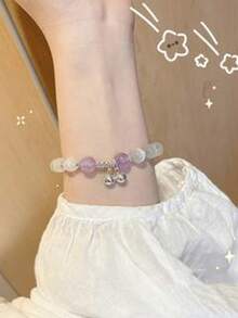 1pc Moon & Star Hollow Pendant Bracelet, Available In Multiple Colors, Suitable For Men And Women, Ideal Gift For Friends And Couples, Suitable For Dates, Daily Wear, And Parties - Starry Moon Bracelet - View 4