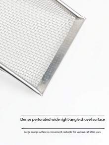 Stainless Steel Mesh Cat Litter Scoop, Long Handle Deep Shovel, Non-Stick Coated Metal Cat Litter Scooper, Suitable For Cat Litter Box, Kitten Poop Scooper - Multicolor - View 7