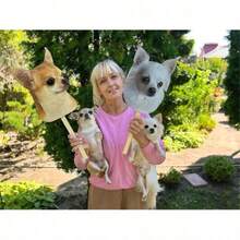 1/3/5/10 piezas Máscaras de fotos, Cara en un palo, Cara de mascota en un palo, Accesorio de fotomatón personalizado, Recorte de gato, Gato de boda, Recorte de cabeza de mascota, Accesorios de fotomatón, Recorte de cabeza en un palo Máscara de cara divertida - Multicolor - Ver 5