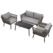 Outdoor Table & Chair Sets - Grey - View 6