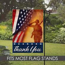 1pc Memorial Day Patriotic Garden Flag 12x18 Inch - Appreciation Flag, Durable Polyester, Vertical Double Sided - Perfect For 4 Of July, Independence Day Decorations, Perfect For Outdoor Home & Yard Decor, Flagpole Not Included - A - View 6
