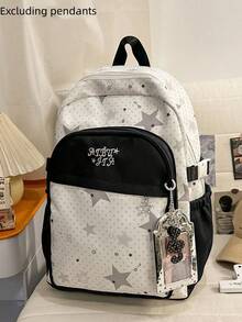 Mochila casual transparente con estilo anime, mochila ligera para estudiantes de secundaria - A - Ver 2