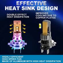 TOAUTO 2pcs H7 H4 H11 H1 9005 LED Car Headlight Bulbs Canbus High Power 3570 CSP Chip 100W 30000LM Turbo Fan Auto Lights Mini H7 LED Plug&Play For Cars - A - View 9