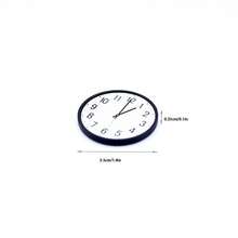 1:12比例3件套迷你挂钟，迷你复古/现代/雕花复古挂钟模型，迷你客厅复古钟，娃娃屋装饰，逼真简约圆形钟 - 彩色 - 查看 12