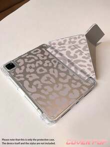 亮粉色豹纹双面亚克力透明水晶平板电脑保护套。兼容 iPad 11 (2025/10.9)/Air 4/5/6/7 (2025/10.2)/Pro 11/10/9.7/10.5 以及 Galaxy Tab。具备睡眠/唤醒功能和多角度可折叠支架。时尚简约的豹纹图案是日常平板电脑保护的理想之选，也是一份精美的礼物。 - 彩色 - 查看 4