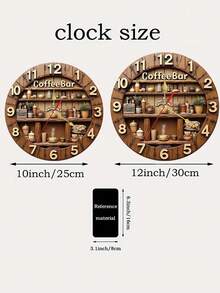 1个10/12英寸2D效果静音木质DIY挂钟 - A - 查看 5