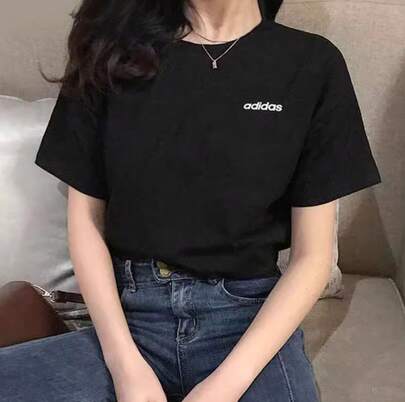 Adidas 女士新款舒适透气短袖T恤运动服
