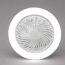 Ventilador de Techo De 3 Velocidades y Lampara LED, Instalación de Socket, Con Control Remoto, Para Habitación, Sala, Oficina, Taller, Cocina, Silencioso y Compacto - Tipo de Enchufe A USA (110-127V) - Ver 4