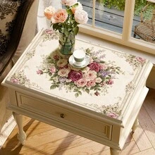 1pc Absorbent Drying Mat, Traditional Pattern, Kitchen Decor, Coffee Machine Mat, Handmade Coffee Pot Draining Pad, Kitchen Floor Mat, Dining Table Mat, Kitchen Counter Dish Drying Mat, Breakfast Mat, Heat-Resistant Anti-Slip Draining Mat, Diatomite Draining Mat, Hides Stains, Super Absorbent Kitchen Mat, Easy To Clean Dish Rack Mat, Suitable For Kitchen, Dining Table, Coffee Shop, Bar, Holidays, Parties, Home Decor, Mother's Day Gift - Multicolor - View 2