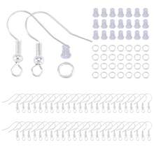 300件/包金银耳环制作材料套装，包含100个耳钩、100个耳堵和100个开口圈，适合DIY耳环饰品制作。 - 300件 - 查看 6