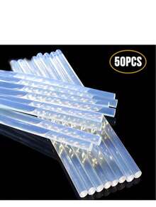 100 que keo nóng chảy siêu trong suốt mini, que keo trong suốt mịn, không mùi, bền, phù hợp với hầu hết các loại súng bắn keo, đồ thủ công DIY, đồ handmade, chế biến gỗ, nhựa, dụng cụ & phụ tùng. - Trắng - Xem 8