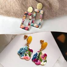 Floral Pattern Clay Transfer Paper For Polymer Bohemian Leaves Clay Transfer Retro Water Transfer Sheets Jewelry Making Earrings DIY Polymer Enamel Pottery Enamel Tools Art - 1Pc - View 4