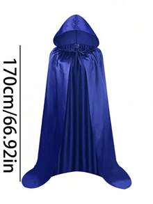 Áo choàng trùm đầu Halloween, Áo choàng phù thủy màu đen mềm mại dành cho cả nam và nữ, Trang phục cosplay, Đồ dùng tiệc tùng, Trang trí ngày lễ - 1 cái - Xem 20