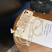 新款创意蝴蝶结挂绳腕带手机壳，兼容苹果 17 Pro Max/16/15/14/13/11/14 Pro Max、XR、15、15 Pro、15 Pro Max、16、16 Pro、16 Pro Max - 古董白 - 查看 1