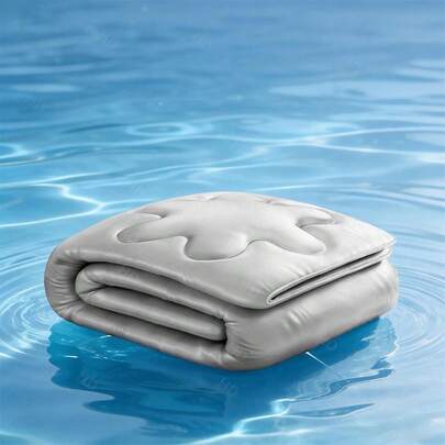 1pc Soft & Comfortable Solid Color Icy Silk Lightweight Quilt, Suitable For Single/Double Bed, Minimalist Solid Color, Machine Washable Summer Comforter, Applicable For Bedroom, Living Room And Office