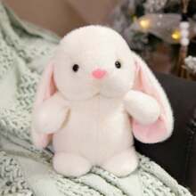 复活节兔子毛绒玩偶，卡通雪花围巾兔子填充动物玩偶，儿童睡眠陪伴玩偶，女孩礼物，家居客厅卧室床上用品柔软毛绒枕头陪伴玩偶 - 雪花兔 - 查看 5