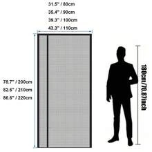 Magnetic Screen Door, Upgraded Polyester Fiber Insect Proof Screen Door, Reversible Curtain, Suitable For Balcony, French Door, Sliding Glass Door - Black - Black - View 3