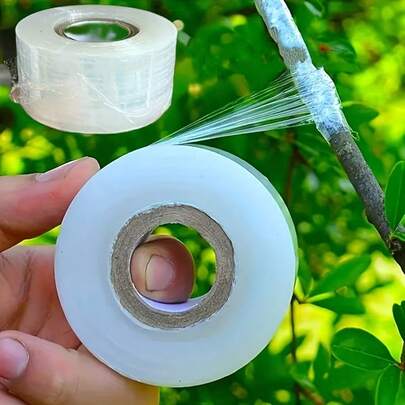 1 Roll Transparent Self-Adhesive Garden Tape - Multipurpose Plant Care, Transplanting, Stitching & Binding, Gardening Enthusiast Essential, Easier Alternative To Wrapping String