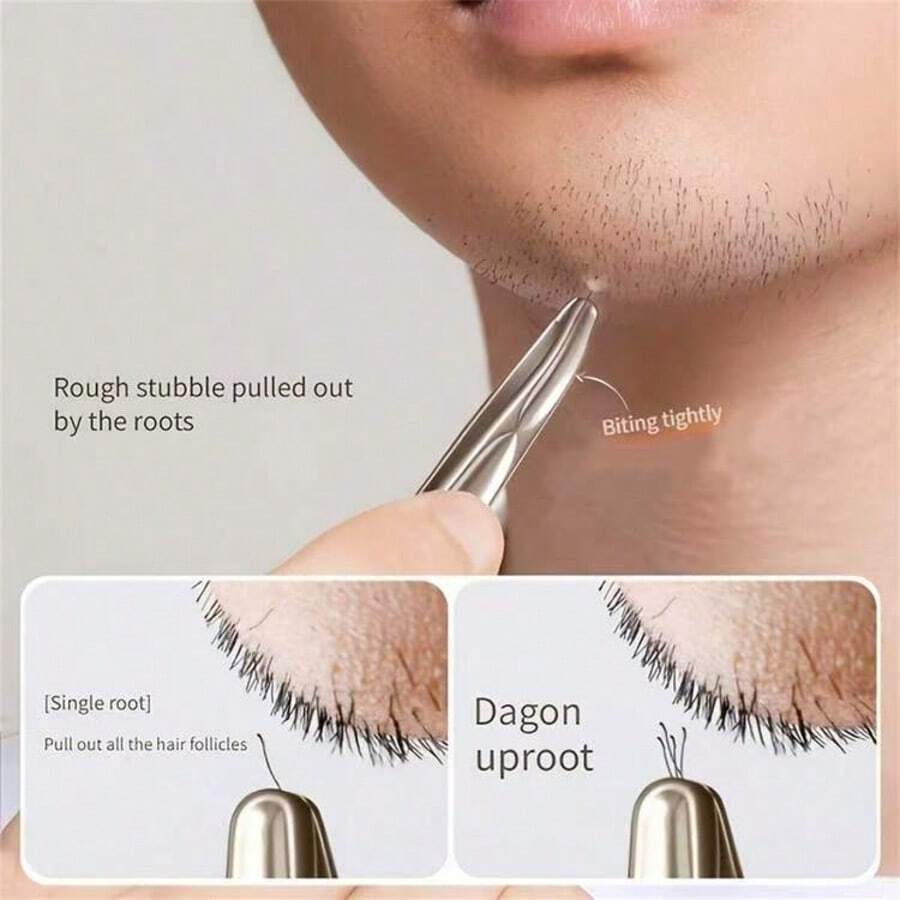 High Precision Epilation Tweezers, Stainless Steel Curved Eyebrow Tweezers, Ergonomic Handle Design, Suitable For Fine Hair, Whiskers, Eyebrows And Other Beauty Care Tools, Beauty Eyebrow Shaping Tweezers - Multicolor - View 1