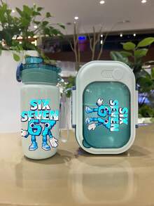 Bộ hộp cơm trưa cỡ lớn kiểu pixel màu xanh dương họa tiết 67 chữ cái, hộp vuông dung tích lớn kèm cốc nước, đũa và thìa, thiết kế hoạt hình dễ thương, chất liệu nhựa bền, chỉ rửa bằng tay, rất phù hợp cho sử dụng hàng ngày, đi làm, quà tặng sinh nhật, quà tặng ngày lễ, quà tặng ngày Valentine hoàn hảo. - Nhiều màu - Xem 5