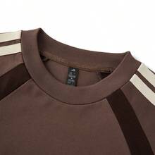 Adidas Men's Casual Comfortable Short Sleeve T-Shirt, Versatile For Summer - Brown - View 3