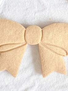 Cute Butterfly Ribbon-Shaped Cookie Cutter DIY 3D Ribbon Press-Style Biscuit Mold Stamp Embossing Cake Making Tool - Pink - View 6