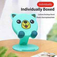 1 pieza Nuevo soporte plegable y multifuncional ajustable para teléfono/tableta con diseño de persona encorvada, accesorio de dibujos animados lindo - Multicolor - Ver 7