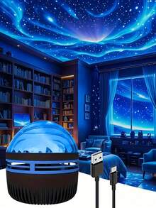 Romantic LED Lighting Fixture That Projects Starry Sky Effect, With Remote Control, Northern Lights Effect, Suitable For Bedroom Ceiling To Create Dreamy Ambiance And Aid Sleep - 多色光 - 查看 5
