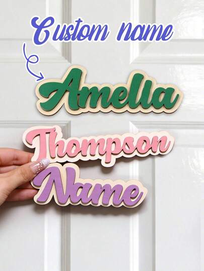 Biển tên cửa tùy chỉnh trang trí tường, bảng tên cửa kiểu chữ viết tay cá nhân hóa cho phòng ngủ, căn hộ, lối vào, trang trí nhà cửa, quà tặng tùy chỉnh cho tân gia, sinh nhật, biển tên cửa tùy chỉnh trang nhã, quà tặng trang trí nhà độc đáo cho gia đình và bạn bè