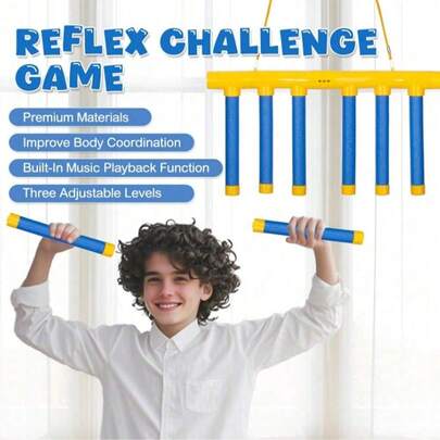 Children's Hand-Eye Coordination Stick Catching Game - Parent-Child Fast Reaction Training Toy, Improve Concentration And Brain Development, Catch The Falling Stick To Win, Dropping Stick Challenge Party Game - Ideal For Children's Birthday, Christmas, Halloween, Easter, Children's Day, Back To School Gifts, Holiday Gifts