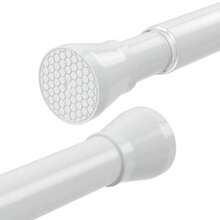 Shower Curtain Rail Extendable Curtain Poles 75-160cm Tension Rods For Curtains Extendable Shower Curtain Rod Telescopic Curtain Pole Spring Rod No Drilling For WindowsBathroomdjj - White - View 7
