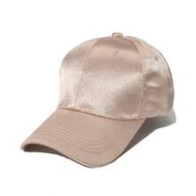 Satin Baseball Cap For Women Men - Solid Color Silk Sun Hat Summer Spring Casual Adjustable Trucker Hat - A - Xem 3
