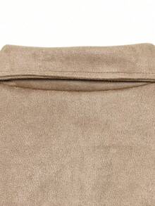 DEEKA Spring/Autumn New Casual Versatile Suede-Like Bomber Jacket For Women - Light Brown 1 - View 6