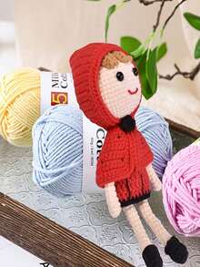 4股优质混纺纱线，5股棉纱 - 总重200克。适用于编织工艺品、制作DIY钱包、毛衣、披肩、外套、毯子和DIY材料包。 - 紗線套裝 - 查看 9