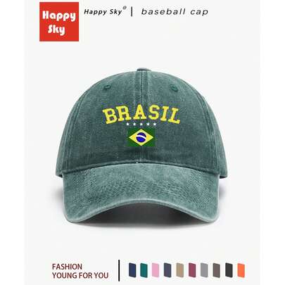 A Retro Washed Hats For Men Hats For Women, All-Season Spring Summer Autumn Winter Wearable Adjustable Strap Suitable For Valentine's Day Weddings Christmas School Season Father's Day Outdoor Sports Travel Sun Protection Essential Gifts For Men &Women Niche Customizable Trucker Hat Available In Black Pink Purple Yellow Casual Headwear